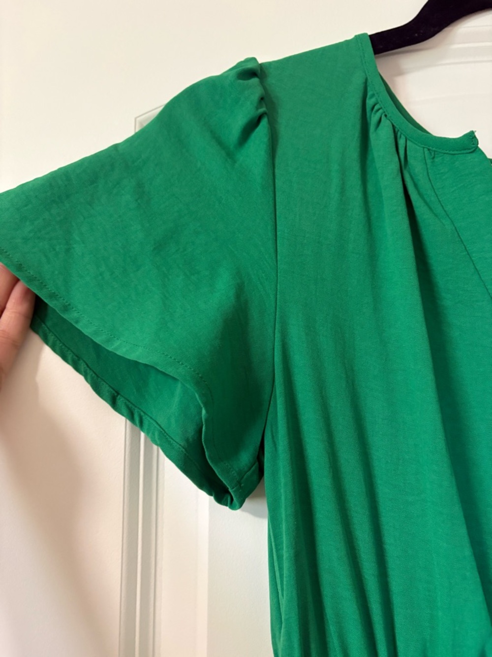 Monteau Emerald Green Tiered Maxi Dress with Smocked Waist - Picture 5 of 7